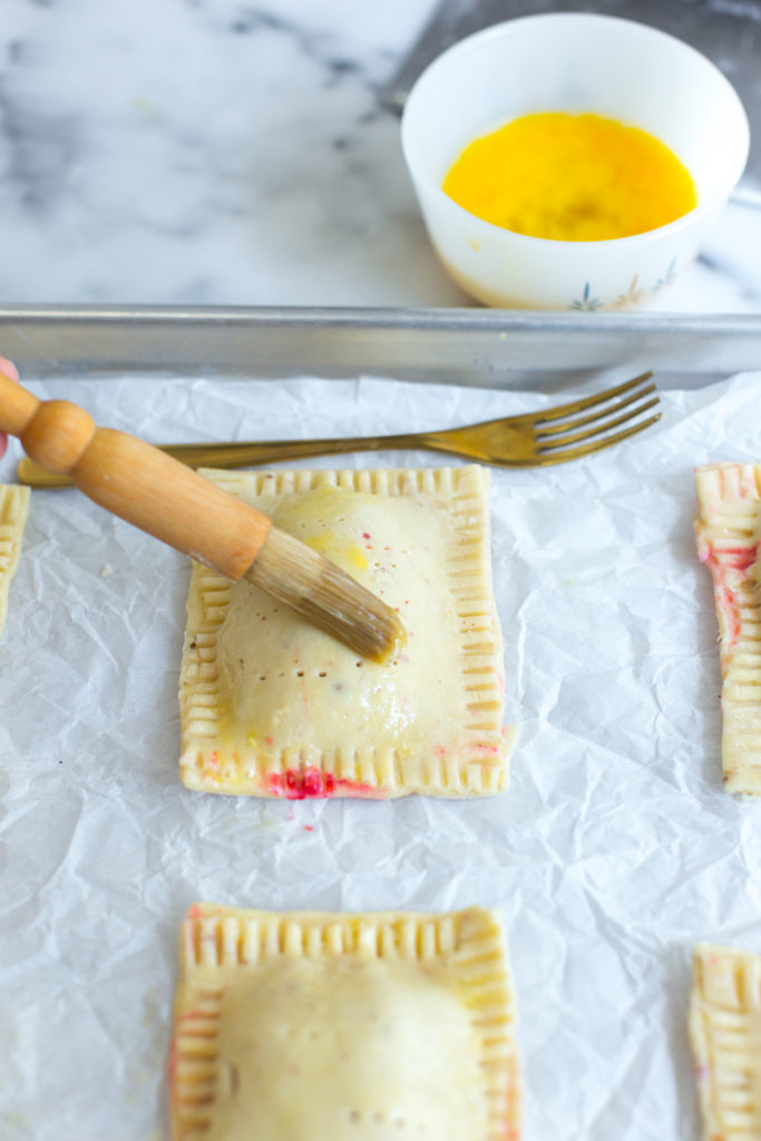 Egg wash hand pies