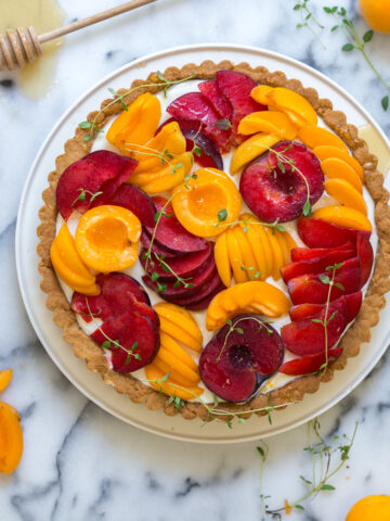Apricot Plumcot Goat Cheese Tart by Baking The Goods