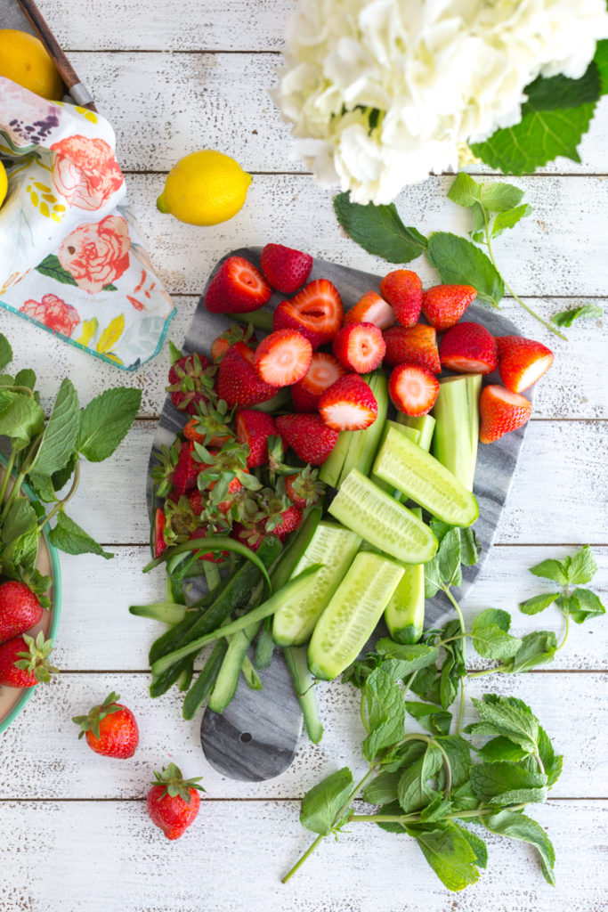 Ingredients for Pimm's Cup Granita