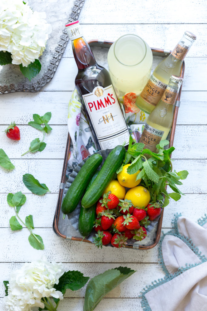 Strawberry Pimm's Cup Granita ingredients