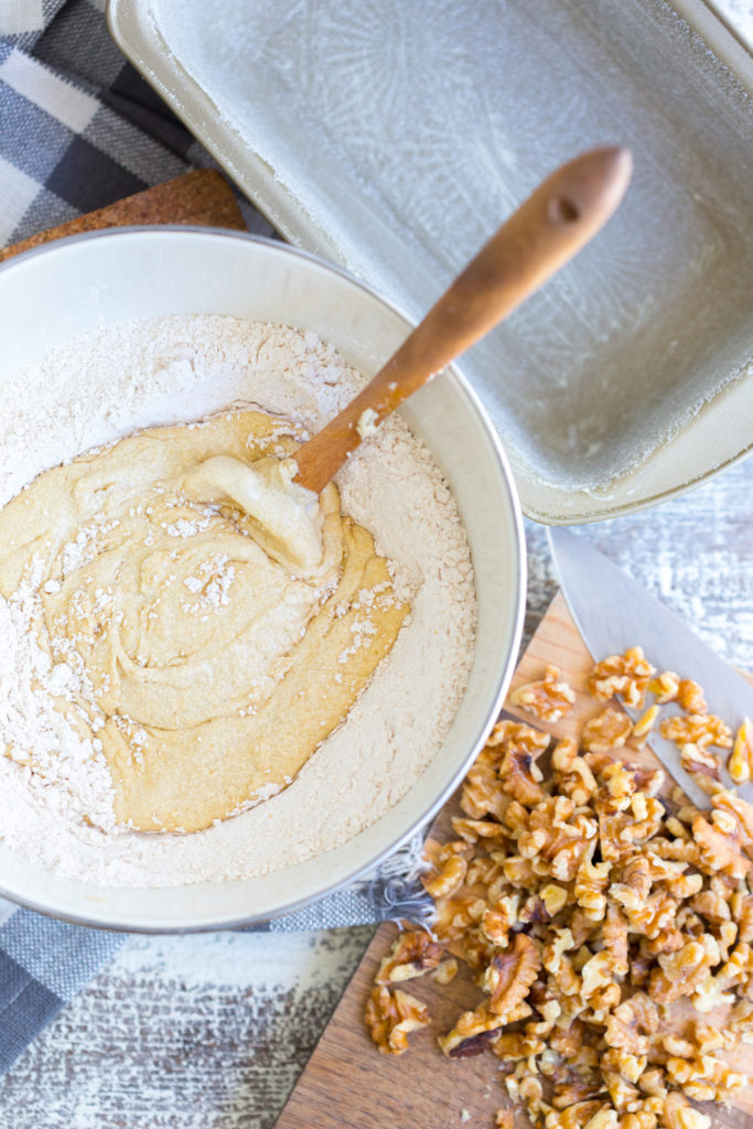 Folding batter for Caramelized Fig & Walnut Bread