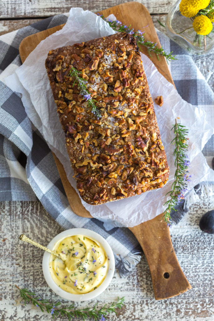 Caramelized Fig & Walnut Bread loaf