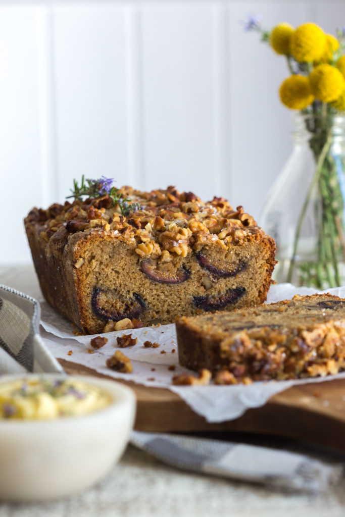 Slicing Caramelized Fig & Walnut Bread