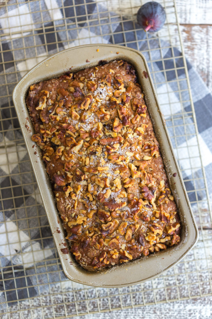 Caramelized Fig & Walnut Bread cooling