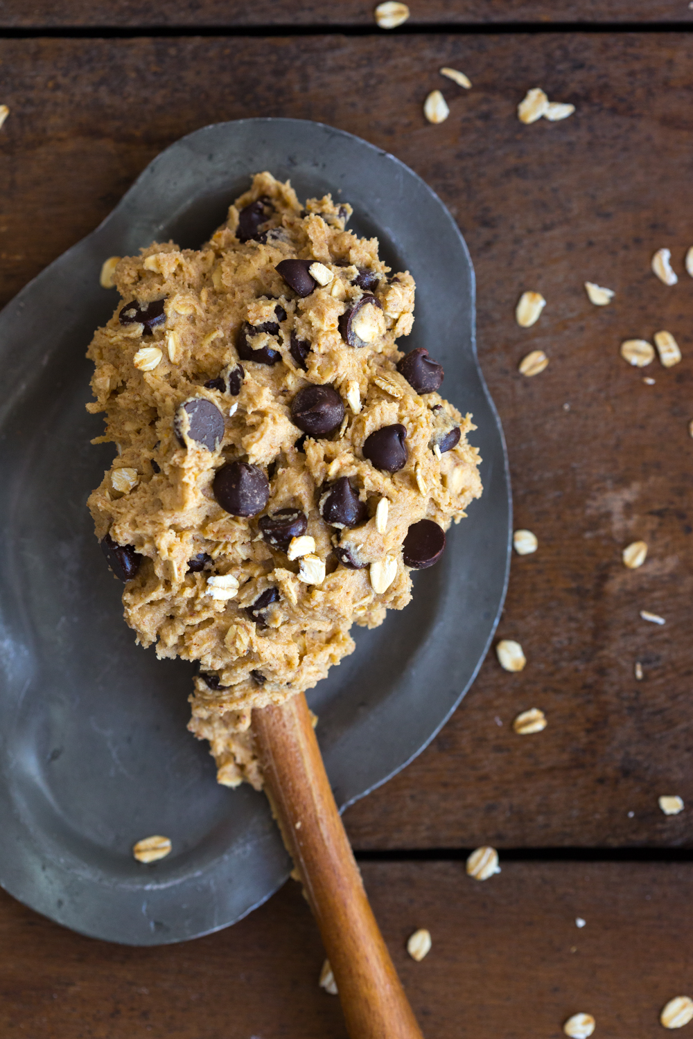 Almond Butter Oatmeal Chocolate Chip Cookie dough