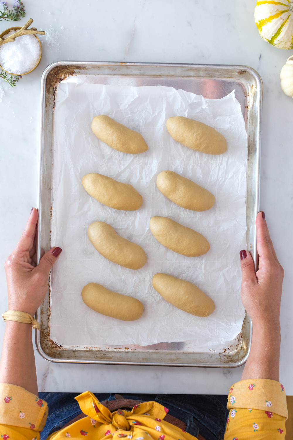 Pre-shaped dough for Dill Pretzels with Cider Cheese Dip