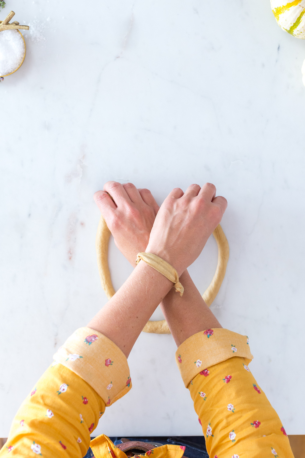 Twisting Dill Pretzels with Cider Cheese Dip