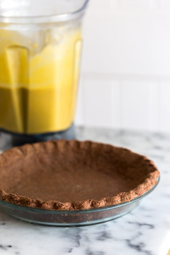 Pre-baked chocolate pie shell