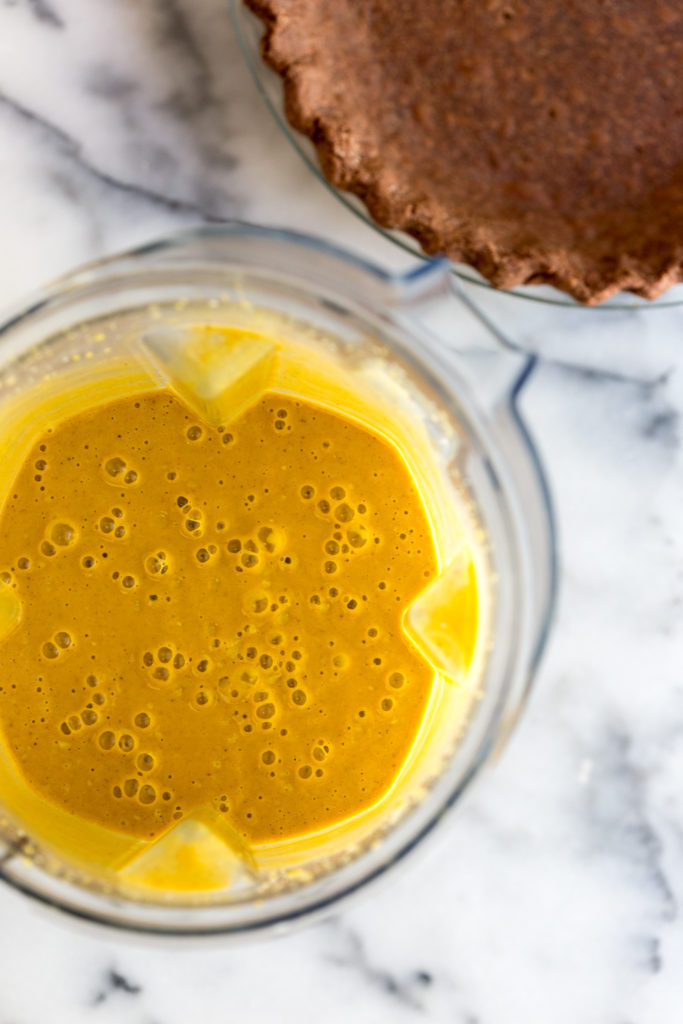 Maple Pumpkin Pie filling in blender