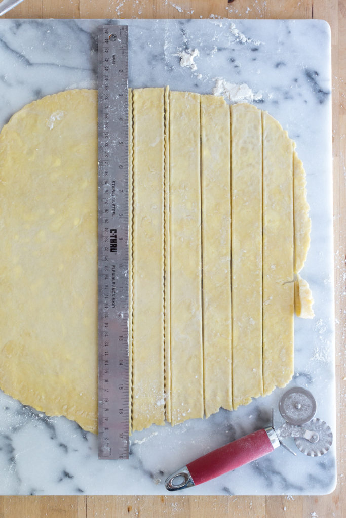 All Butter Pie Dough strips