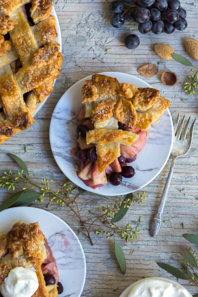 Big slice of Grape Apple Pie