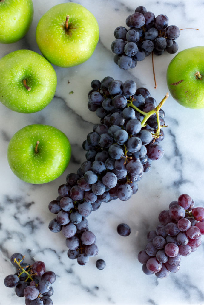 grapes and apples