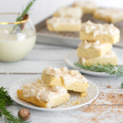 Cardamom Spiced Cookie Bars with Eggnog Cream Cheese Frosting by Baking The Goods