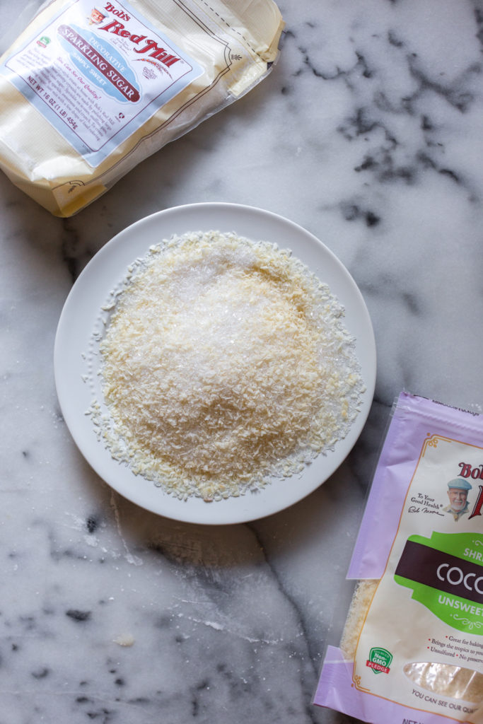 coconut and sparkling sugar