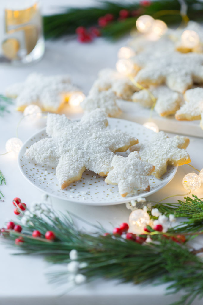 Cardamom Coconut Snowflake Cookies for Santa