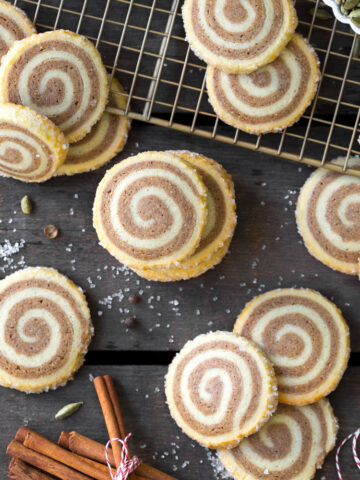 Vanilla Chai Pinwheel Cookies by Baking The Goods