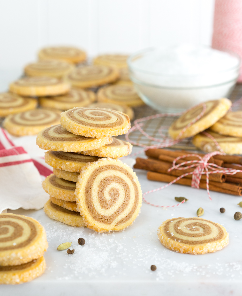 Vanilla Chai Pinwheel Cookies by Baking The Goods