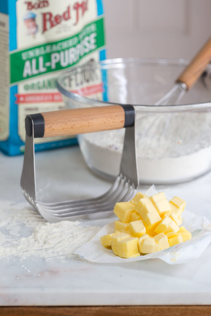 Cold butter for the Blood Orange Rosemary Poppy Seed Scones