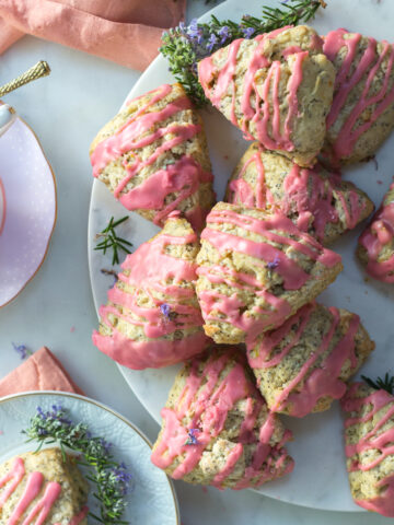 Blood Orange Rosemary Poppy Seed Scones by Baking The Goods