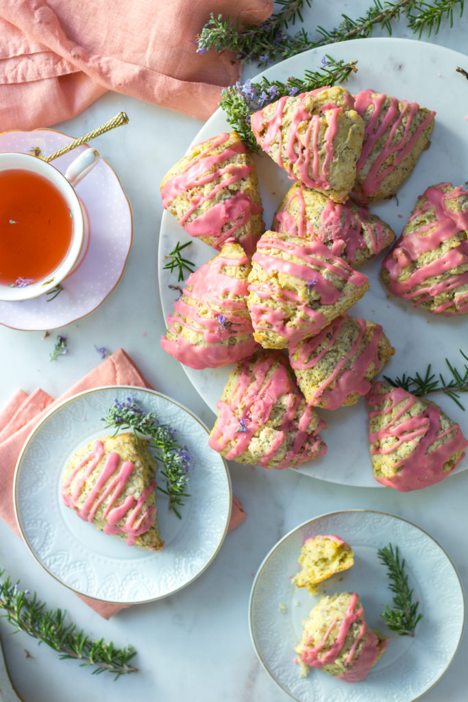 Blood Orange Rosemary Poppy Seed Scones