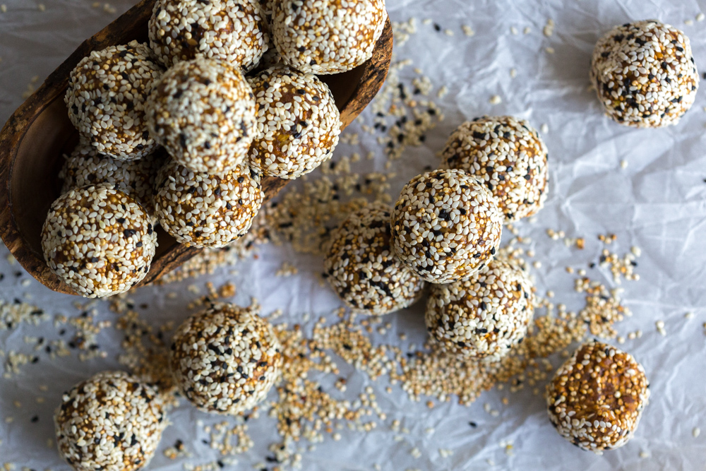 Energy Balls with Quinoa Dates and Tahini
