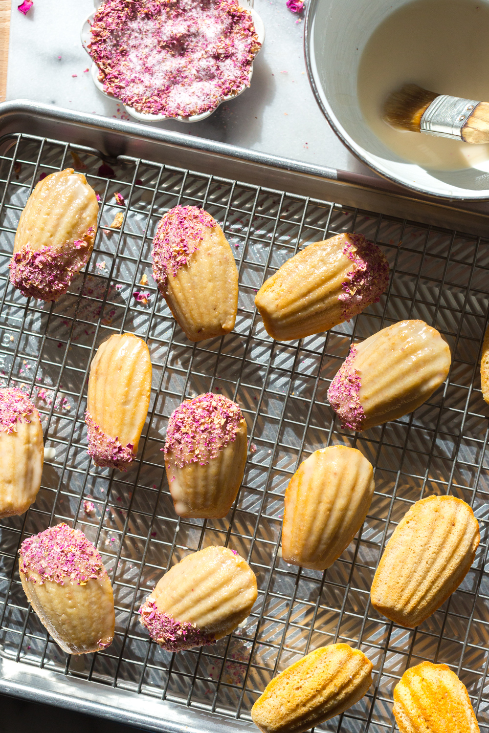 Decorating Rose Rosé Madeleines