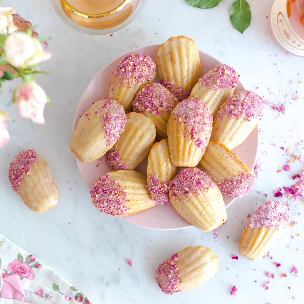Rose Rosé Madeleines by Baking The Goods