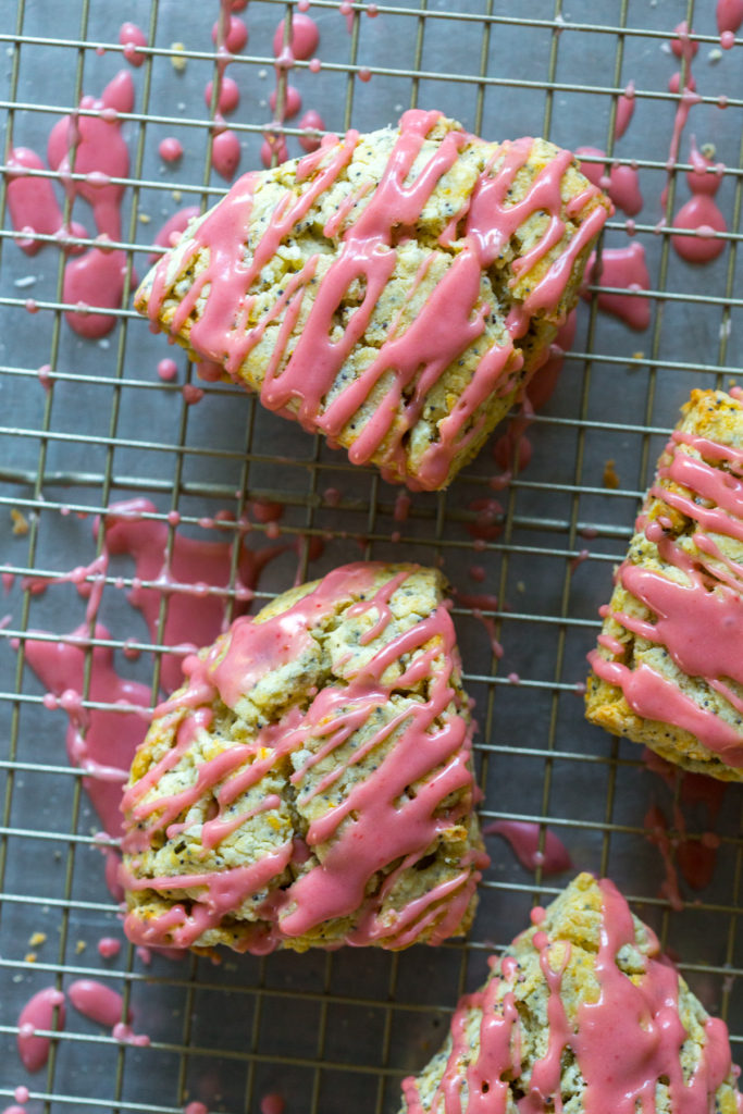 Gluten Free Blood Orange Rosemary Poppy Seed Scones