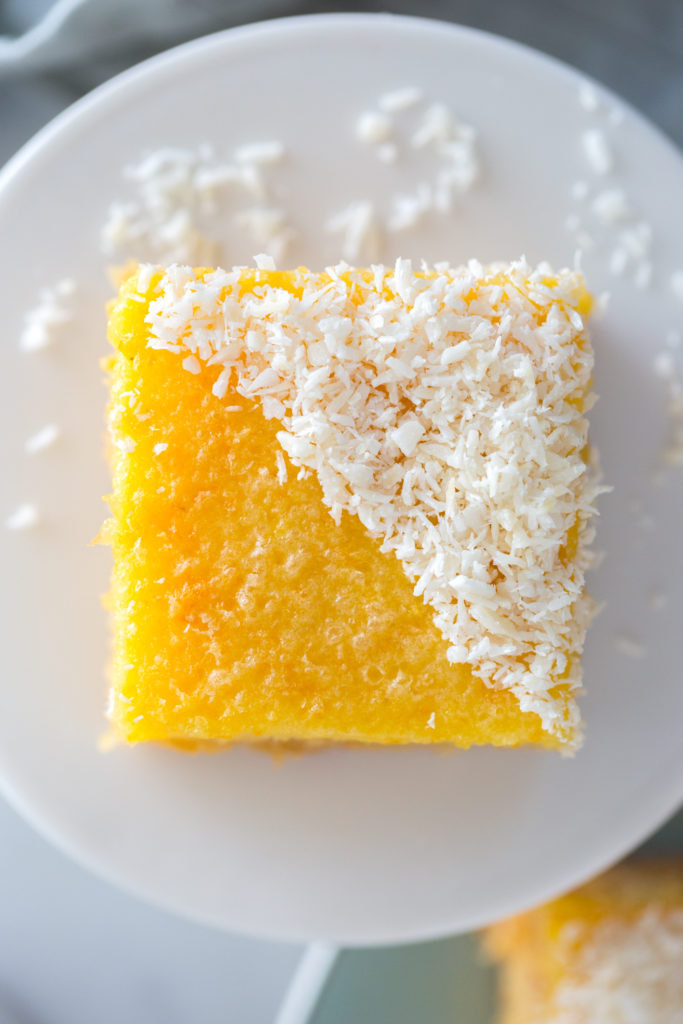 Grapefruit Coconut Bars close up