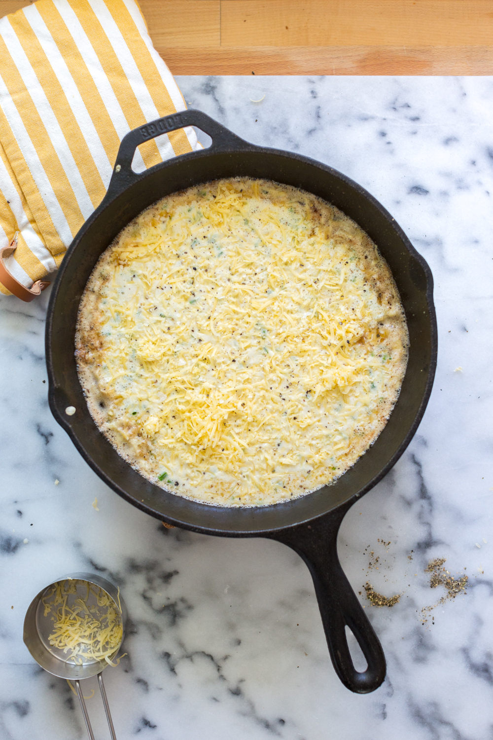 Pre-baked Aged Gouda Pancetta and Kale Savory Dutch Baby