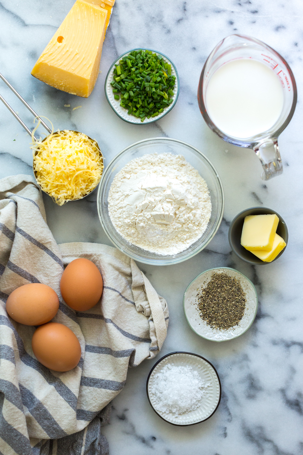 Aged Gouda Pancetta and Kale Savory Dutch Baby ingredients