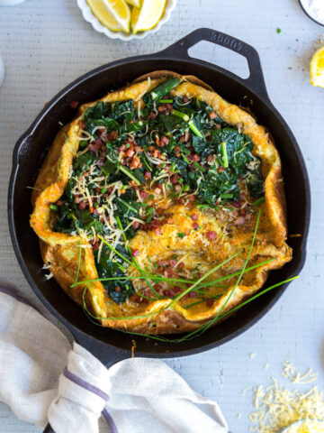 Aged Gouda Pancetta and Kale Savory Dutch Baby by Baking the Goods