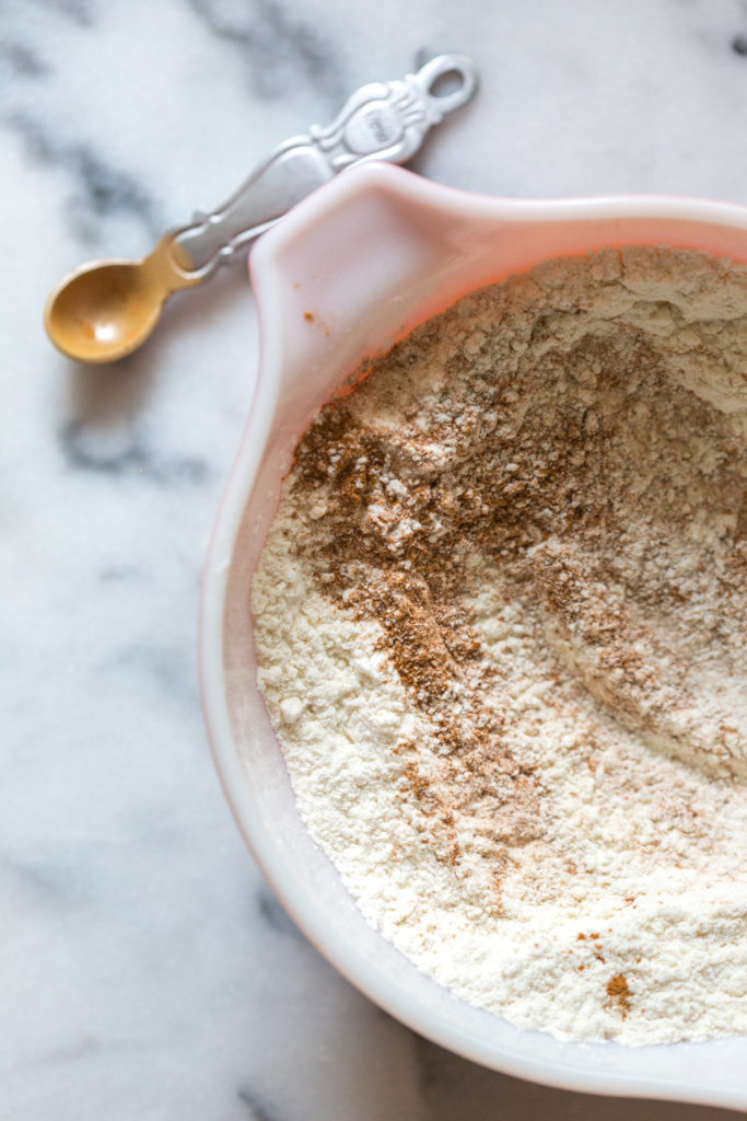 Dry ingredients for Hibiscus Shortbread Cookies