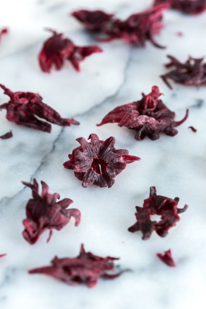 Dried hibiscus flowers