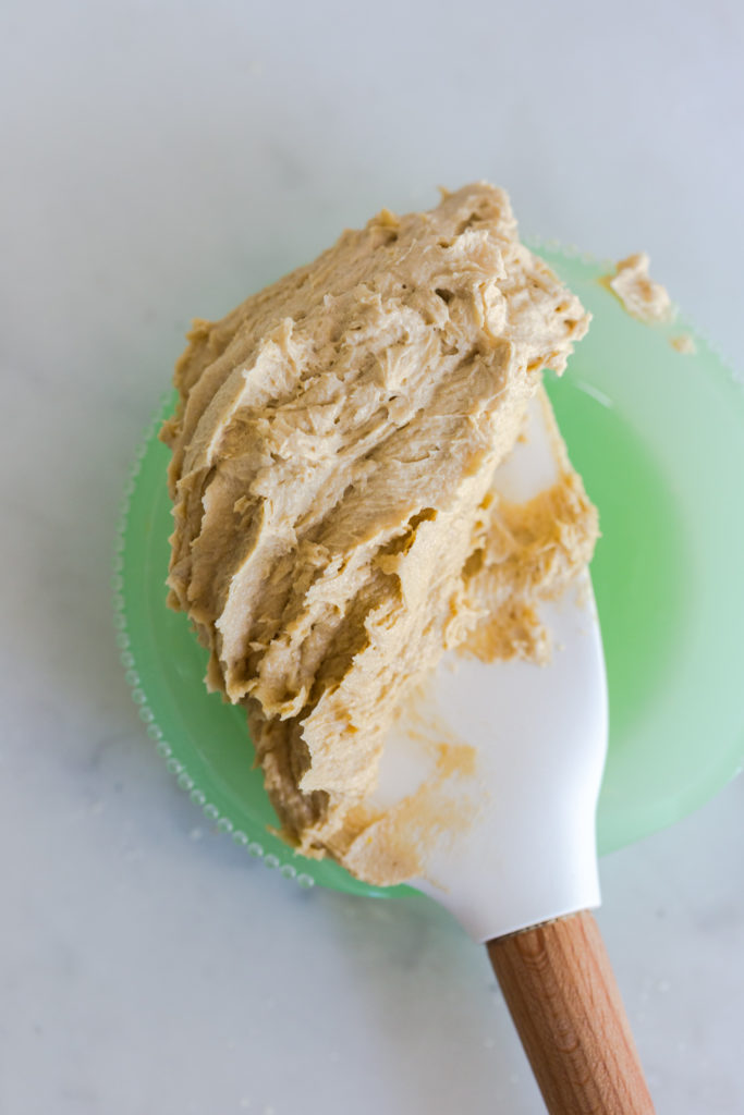 creamed butter and brown sugar