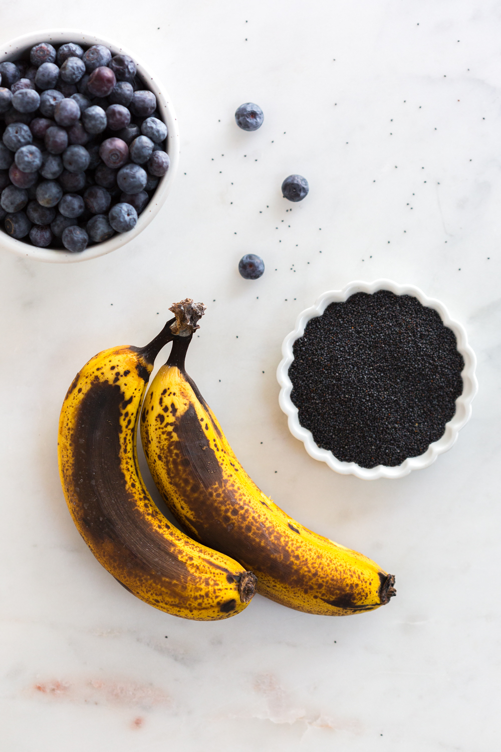 Ingredients for Blueberry Poppy Seed Banana Bread
