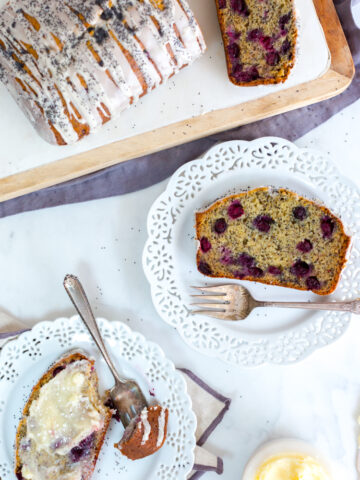 Blueberry Poppy Seed Banana Bread by Baking The Goods