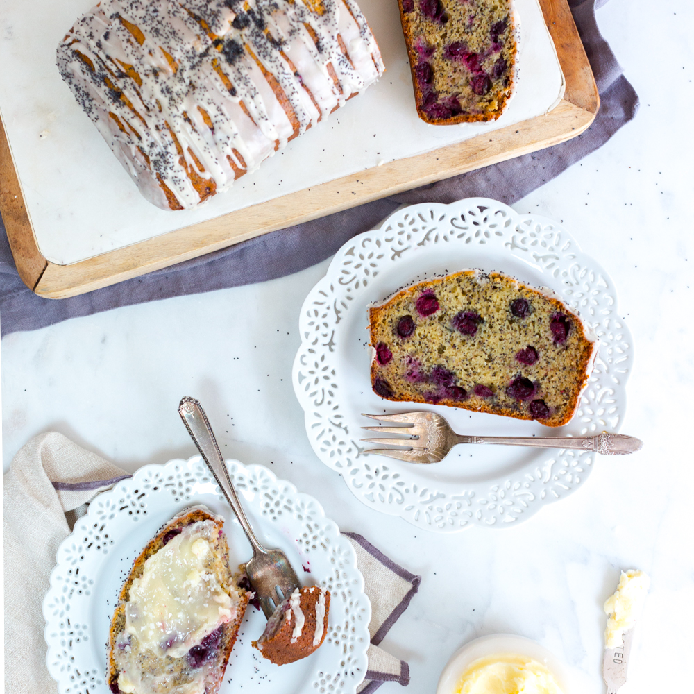 Blueberry Poppy Seed Banana Bread by Baking The Goods