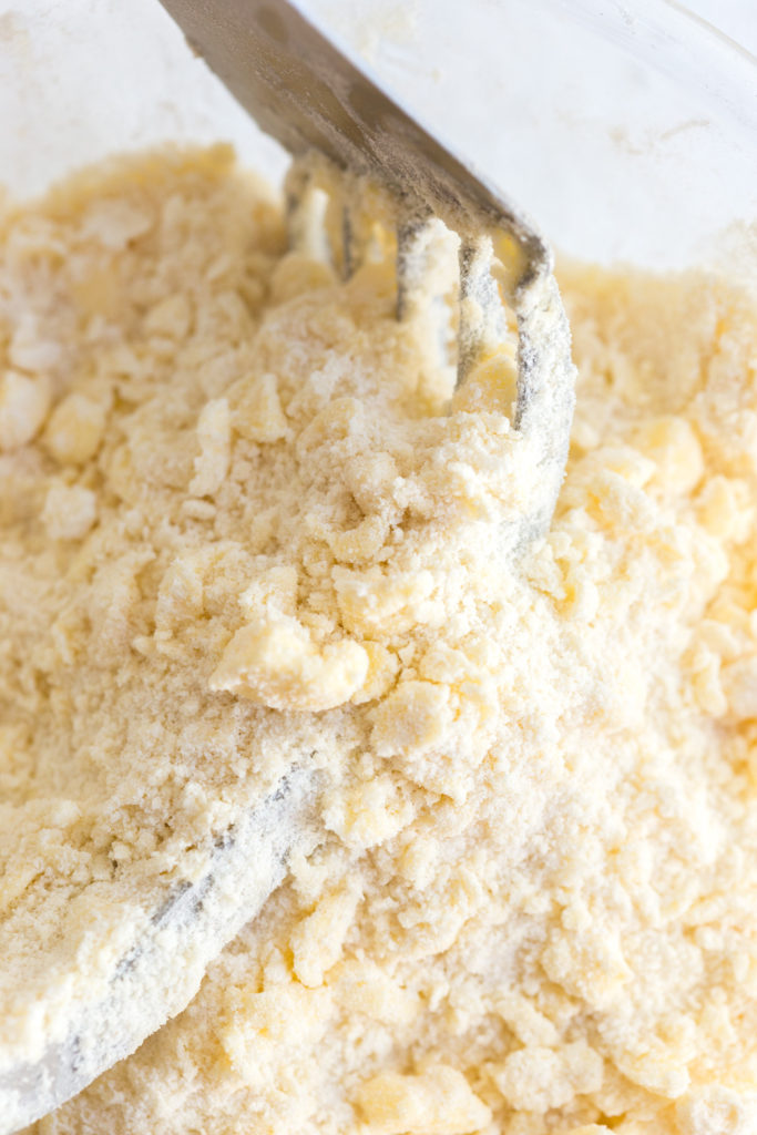 Blending butter into dry ingredients