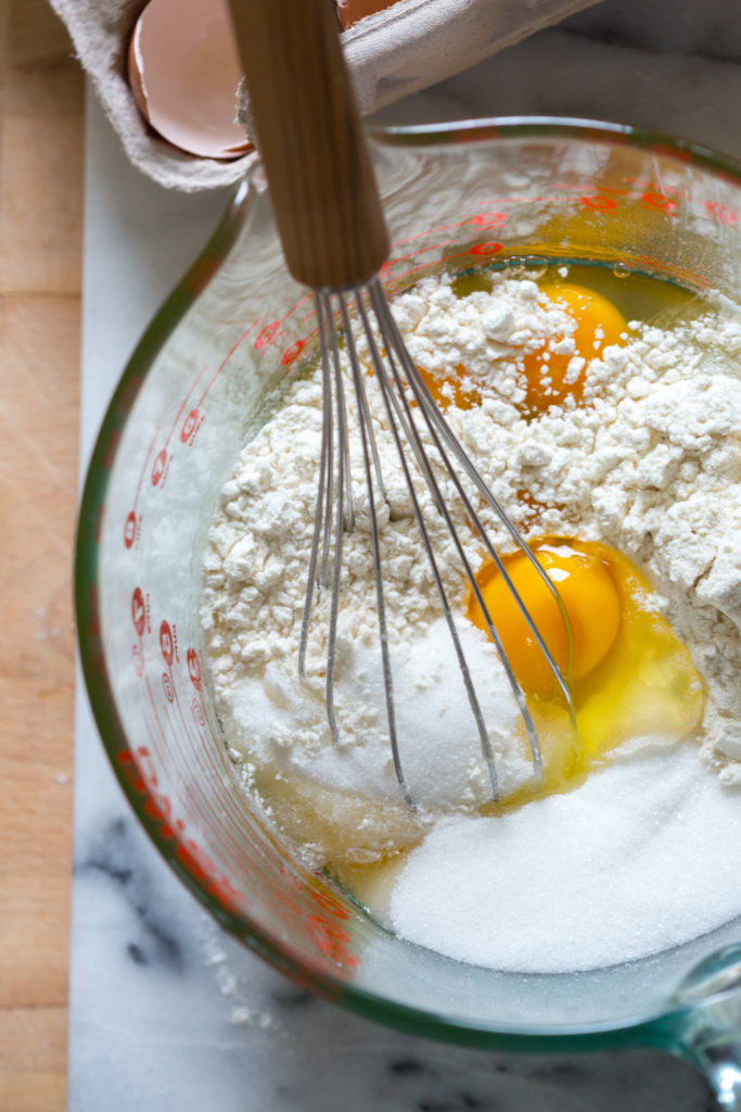 eggs mixed into Hibiscus Margarita Bars filling
