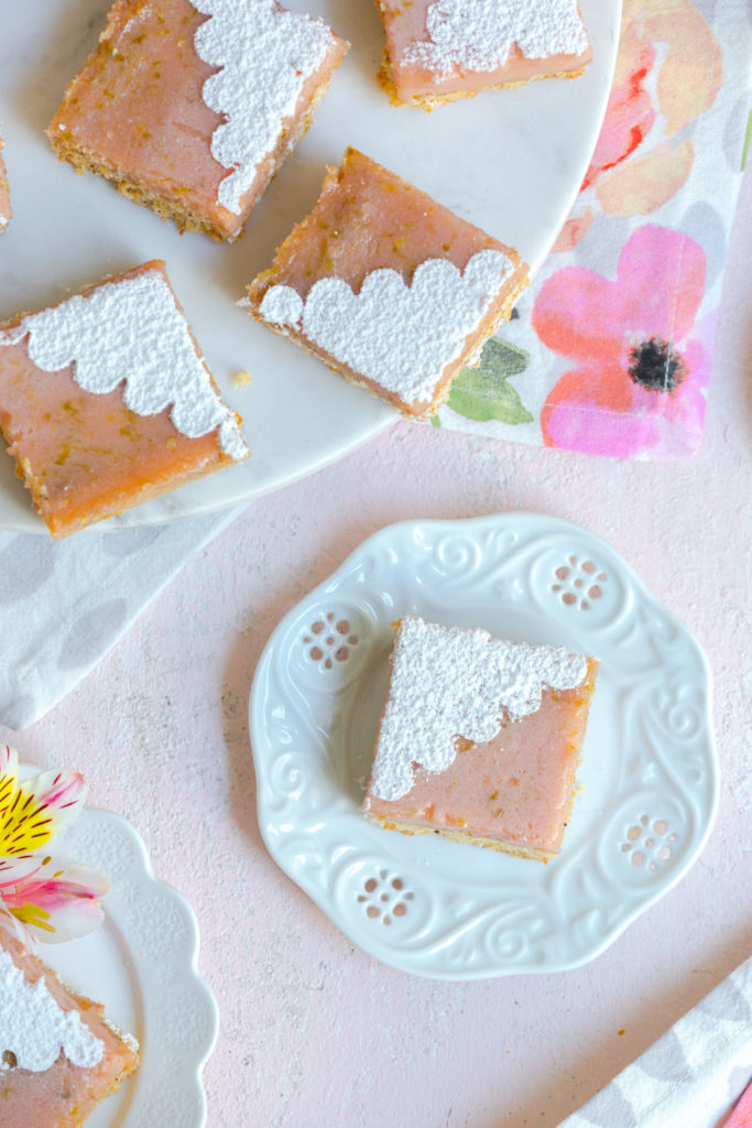 Hibiscus Margarita Bars with Coconut Crust