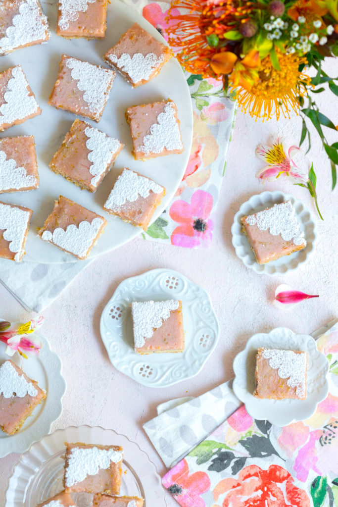 Hibiscus Margarita Bars with Coconut Crust by Baking The Goods