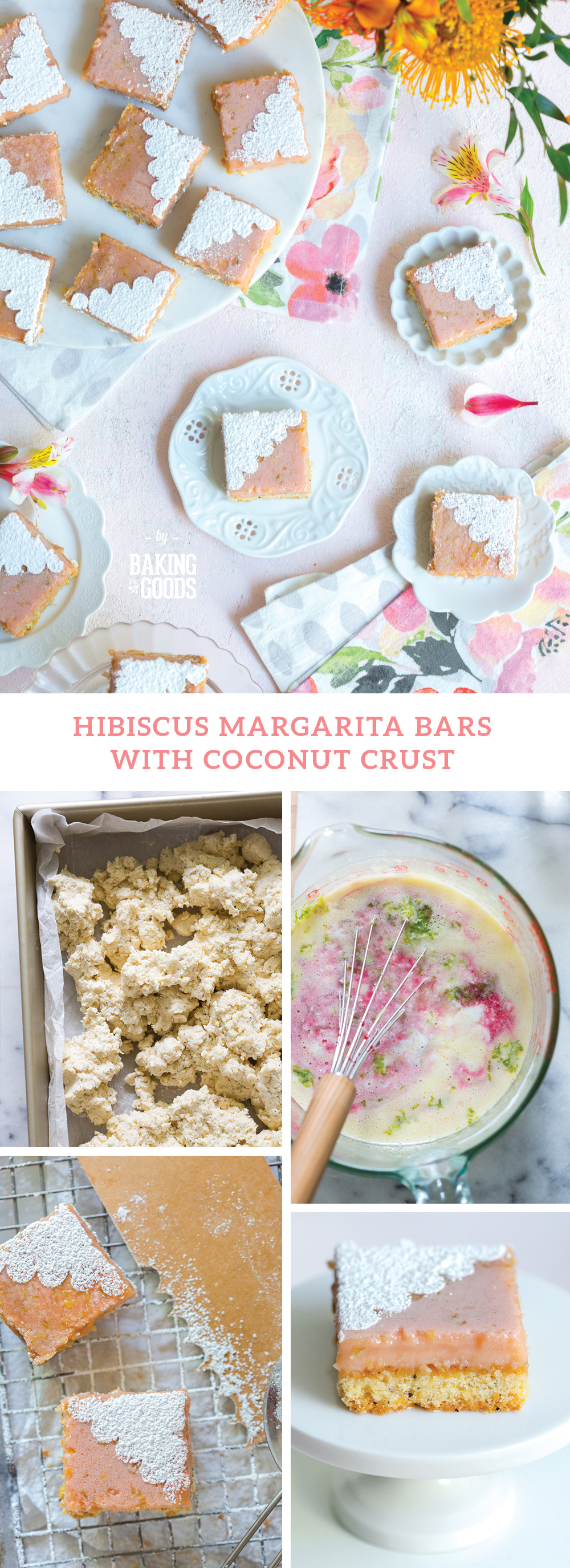 Hibiscus Margarita Bars with Coconut Crust by Baking The Goods