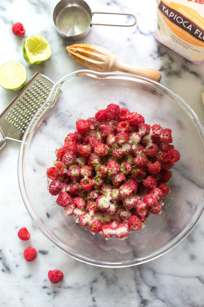 Mixing Raspberry Lime filling