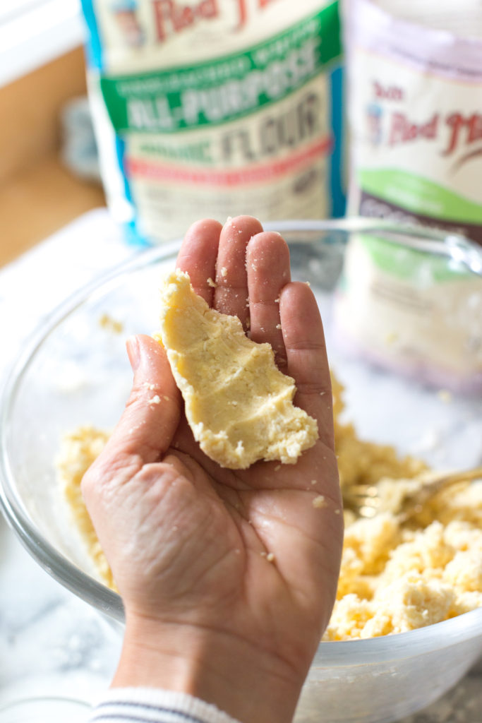 Coconut Pie Dough squeeze test