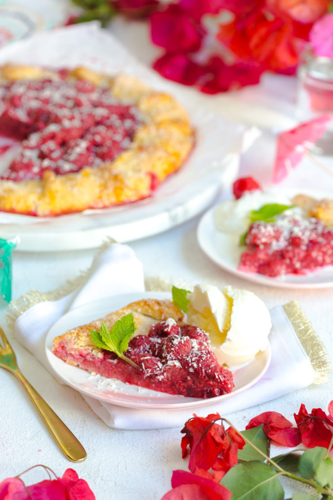 Raspberry Galette with Lime and Coconut