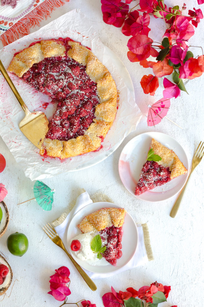 Raspberry Lime Coconut Galette by Baking The Goods