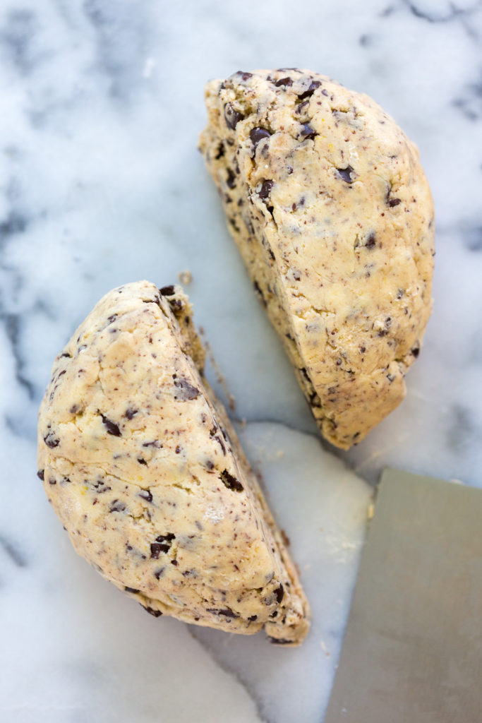 Grapefruit Chocolate Shortbread Cookie dough