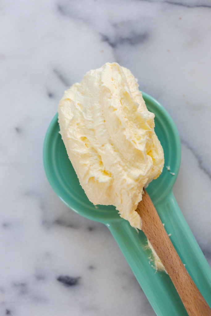 Blending butter and sugar for cookies