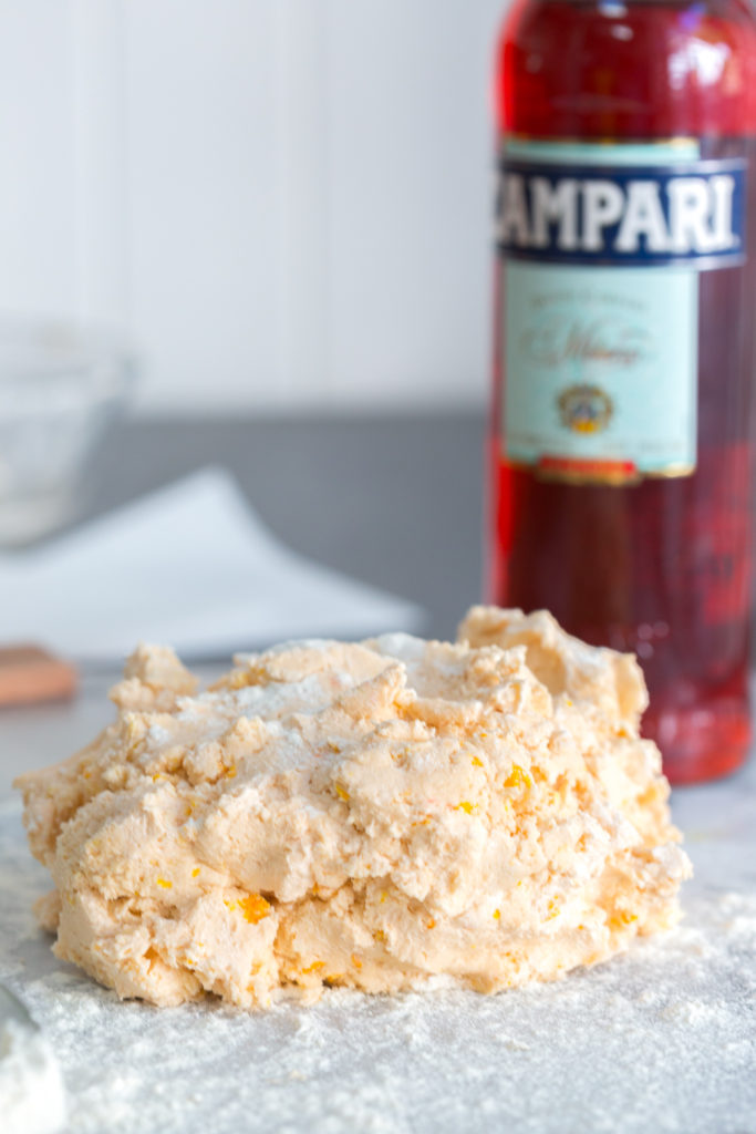 Orange Campari Shortbread Cookie dough